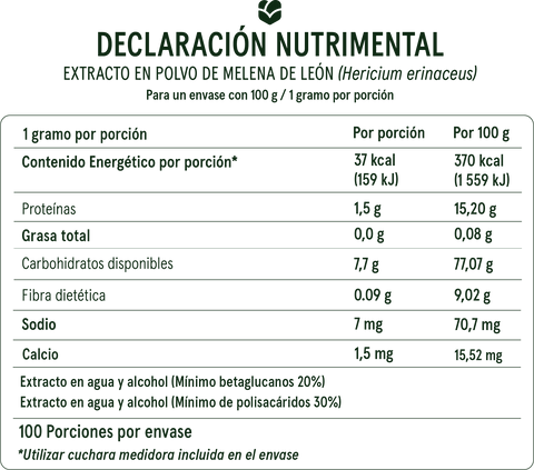 DECLARACIÓN NUTRIMENTAL